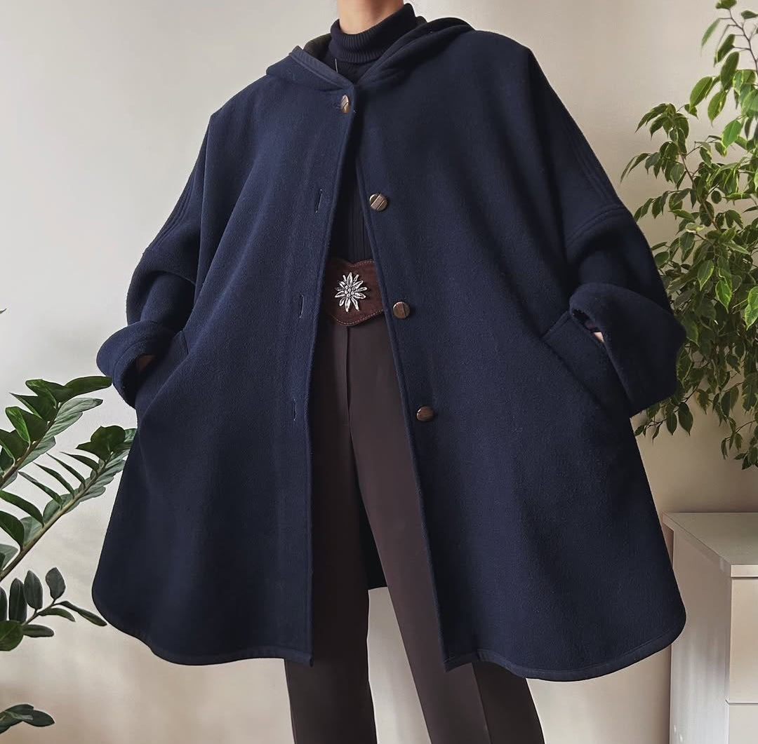 Hooded Cape Oversized Coat