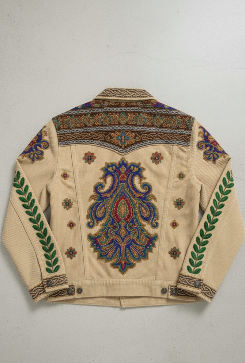 ( Beige ) Embroided Jacket