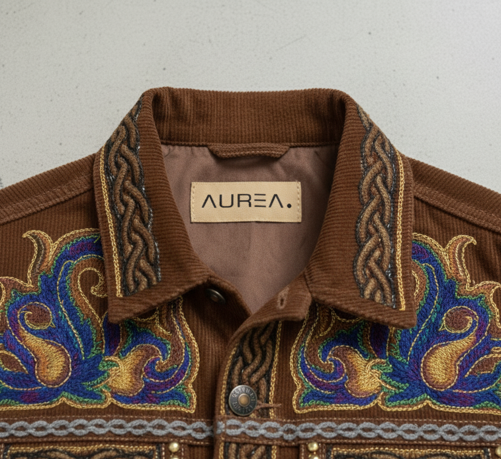 Aurea. Trucker Jacket Embroided