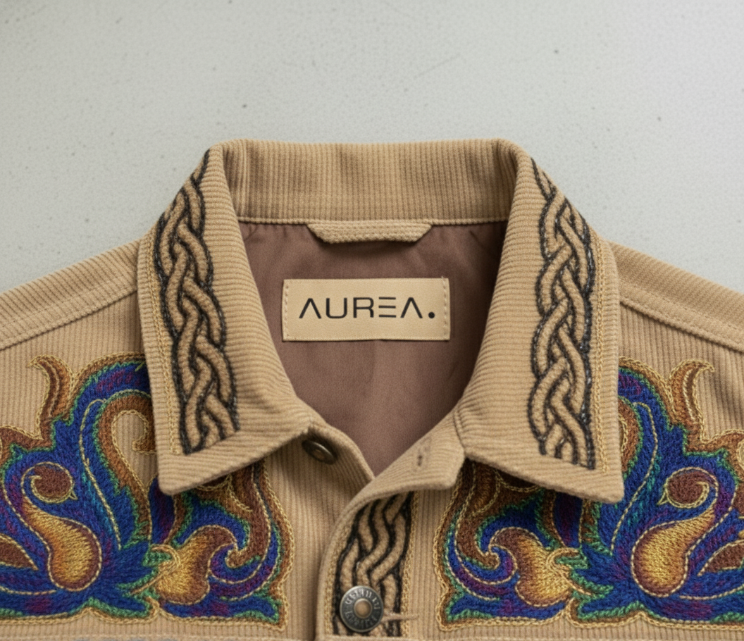 ( Beige ) Embroided Jacket