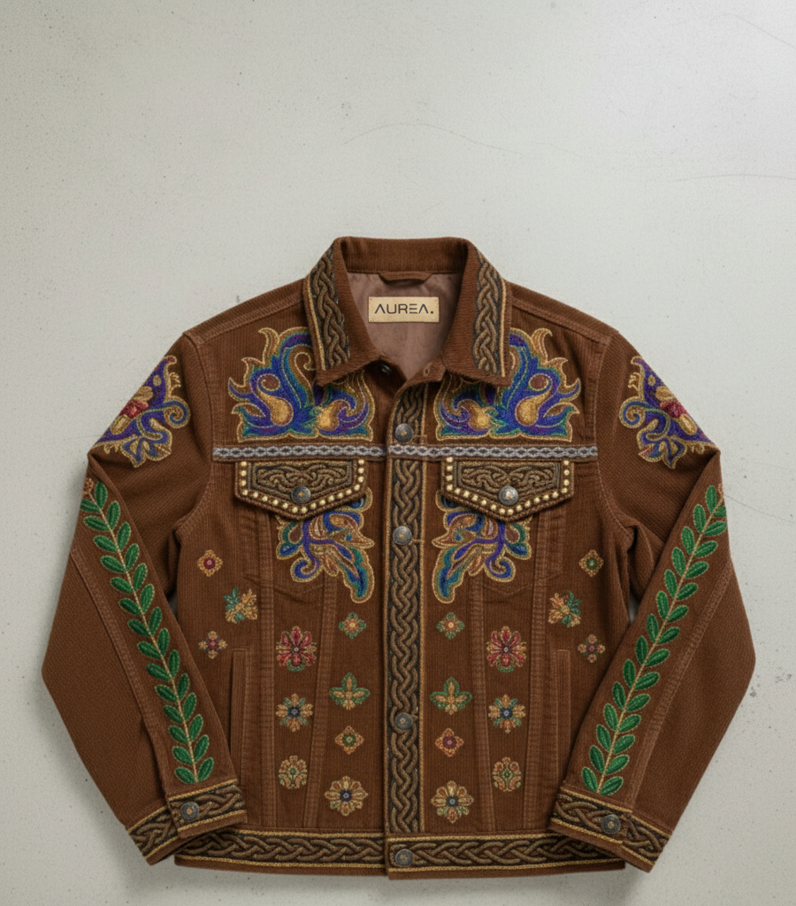 Aurea. Trucker Jacket Embroided